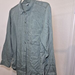 Old Navy Men's Sage Green Shirt Jacket